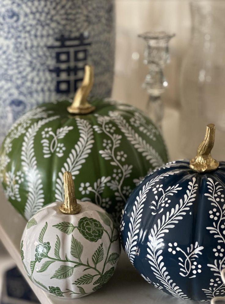 Green Pumpkin with White Trellis-Shop-tbgypsysoul