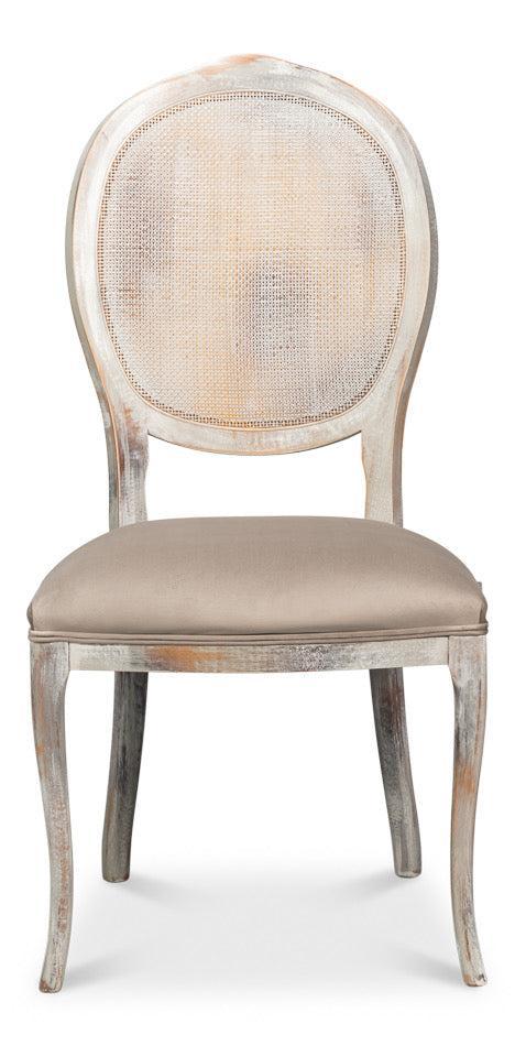 Grey Oak & Grey Oval Cane Back Dining Chair, Set of 2 - White Glove Included-Dining Chair-tbgypsysoul