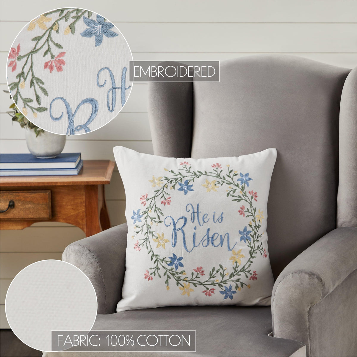 He is Risen Pillow 18 x 18-Pillows-tbgypsysoul