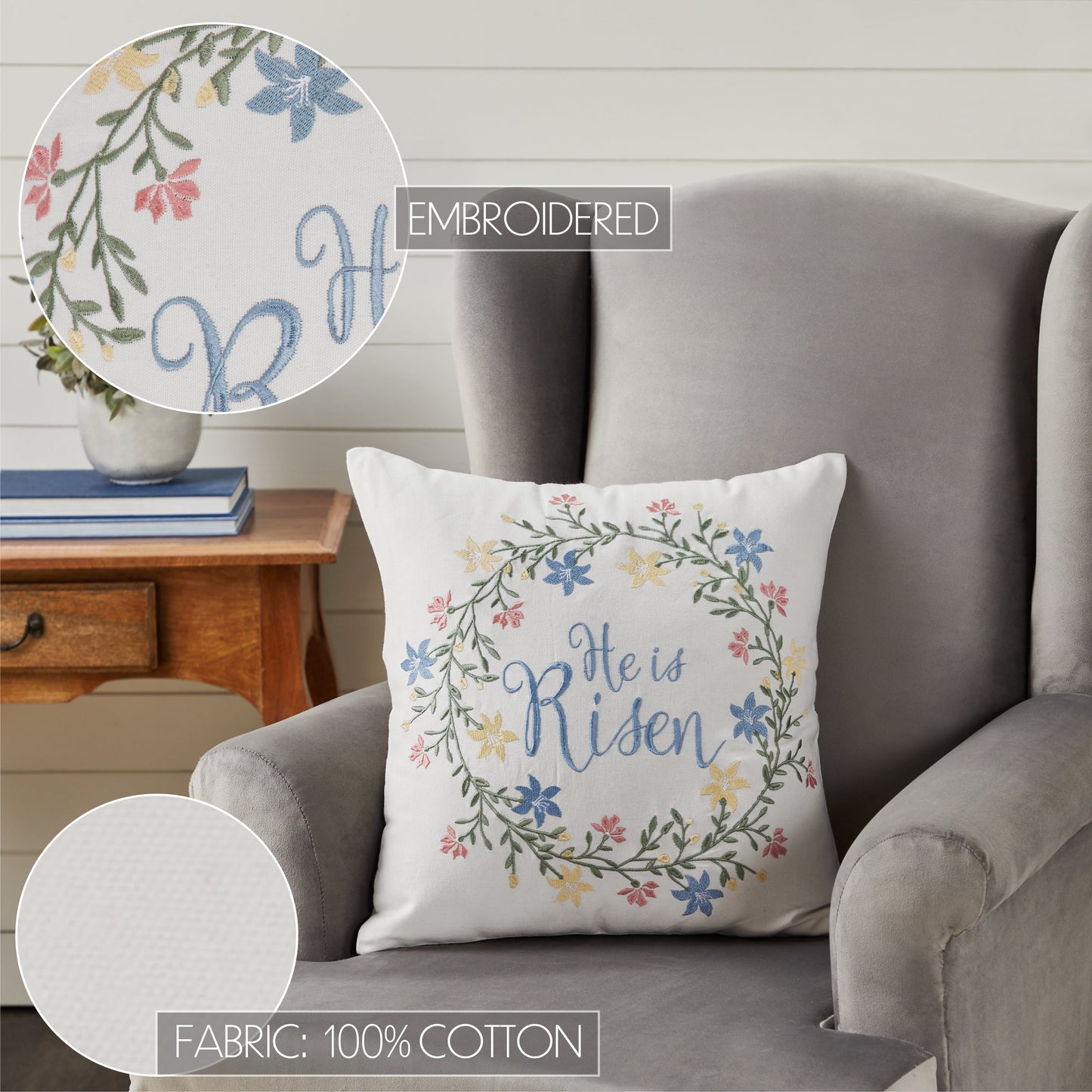 He is Risen Pillow 18 x 18-Pillows-tbgypsysoul