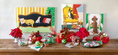 Holiday Dachshund Canvas Print-Wall Art-tbgypsysoul