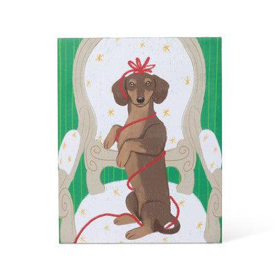 Holiday Dachshund Canvas Print-Wall Art-tbgypsysoul
