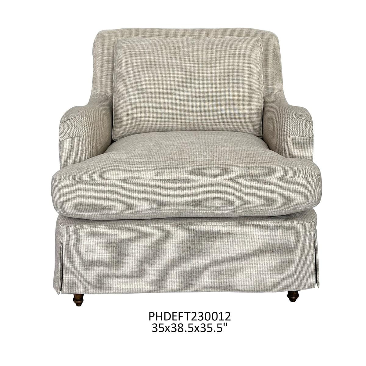 Houndstooth Slipcover Arm Chair-Accent Chair-tbgypsysoul