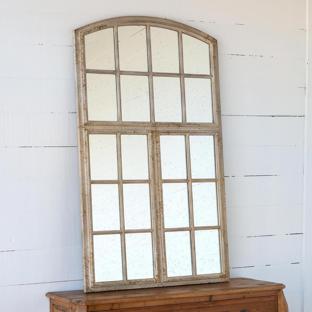 Industrial Metal Pane Mirror-Mirrors-tbgypsysoul