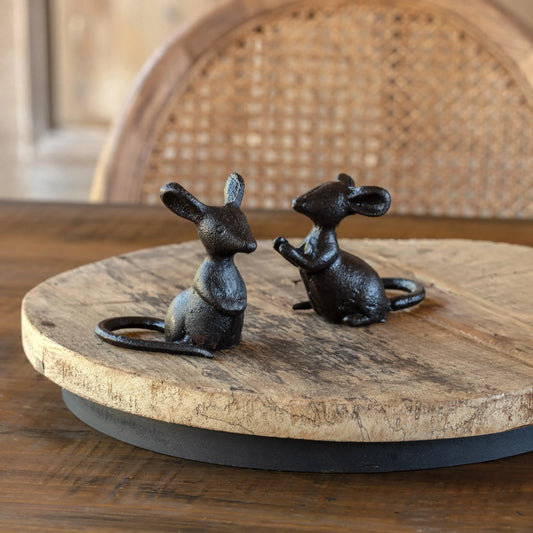 IRON FIELD MICE SET OF 2-Sculptures & Statues-tbgypsysoul