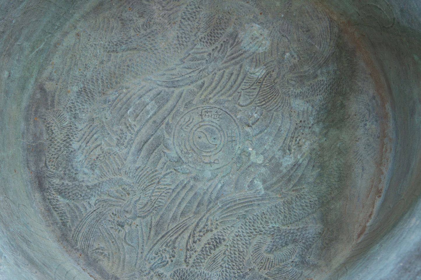 Large Antique Verdigris Copper Pot-tbgypsysoul