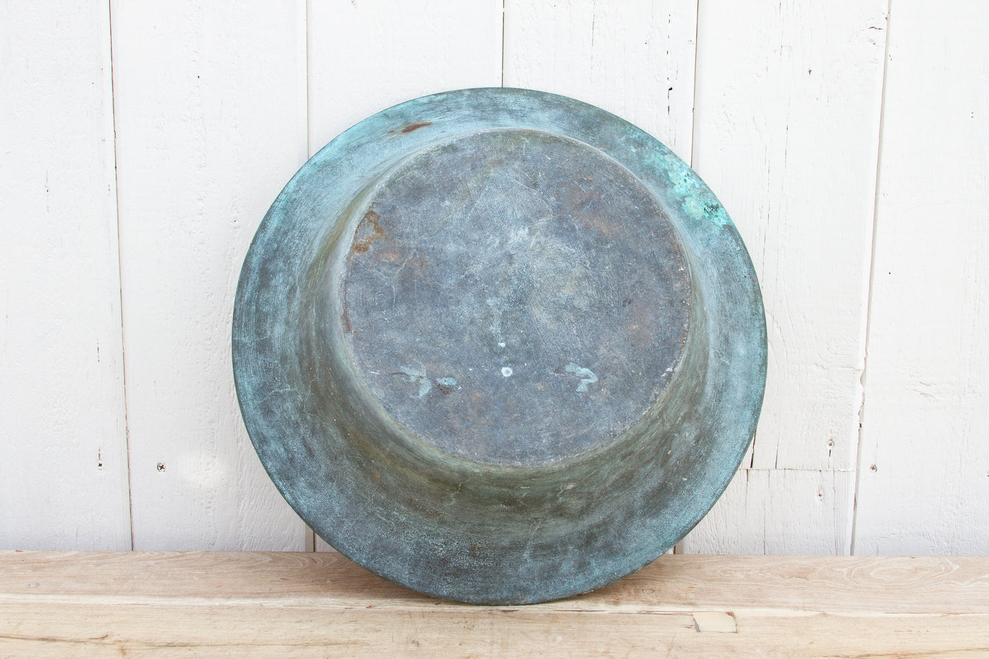 Large Antique Verdigris Copper Pot-tbgypsysoul