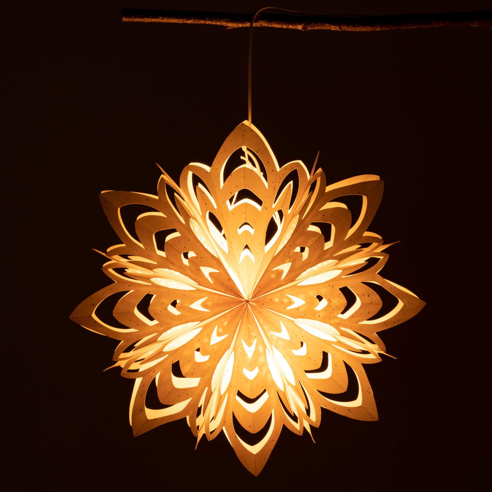 Large Hanging Paper Star-Christmas Ornament-tbgypsysoul