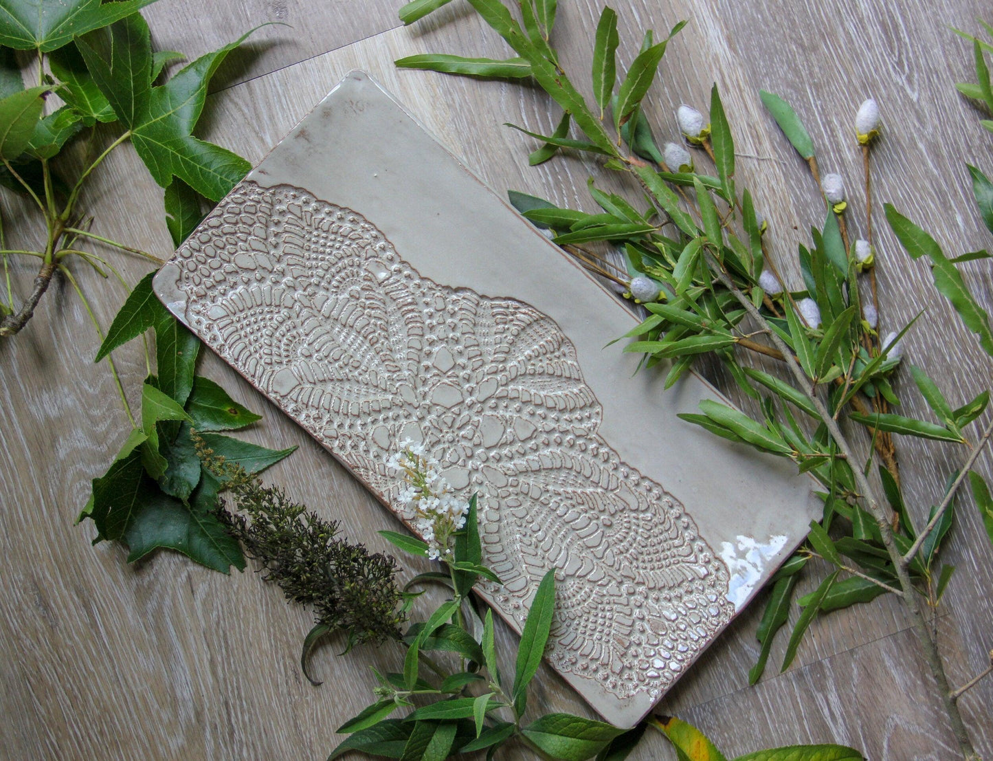 Large Rectangular Platter-Ceramic-tbgypsysoul