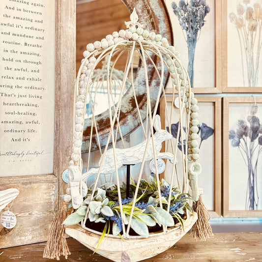 Leaping French Country Hare-Easter Home Decor-tbgypsysoul