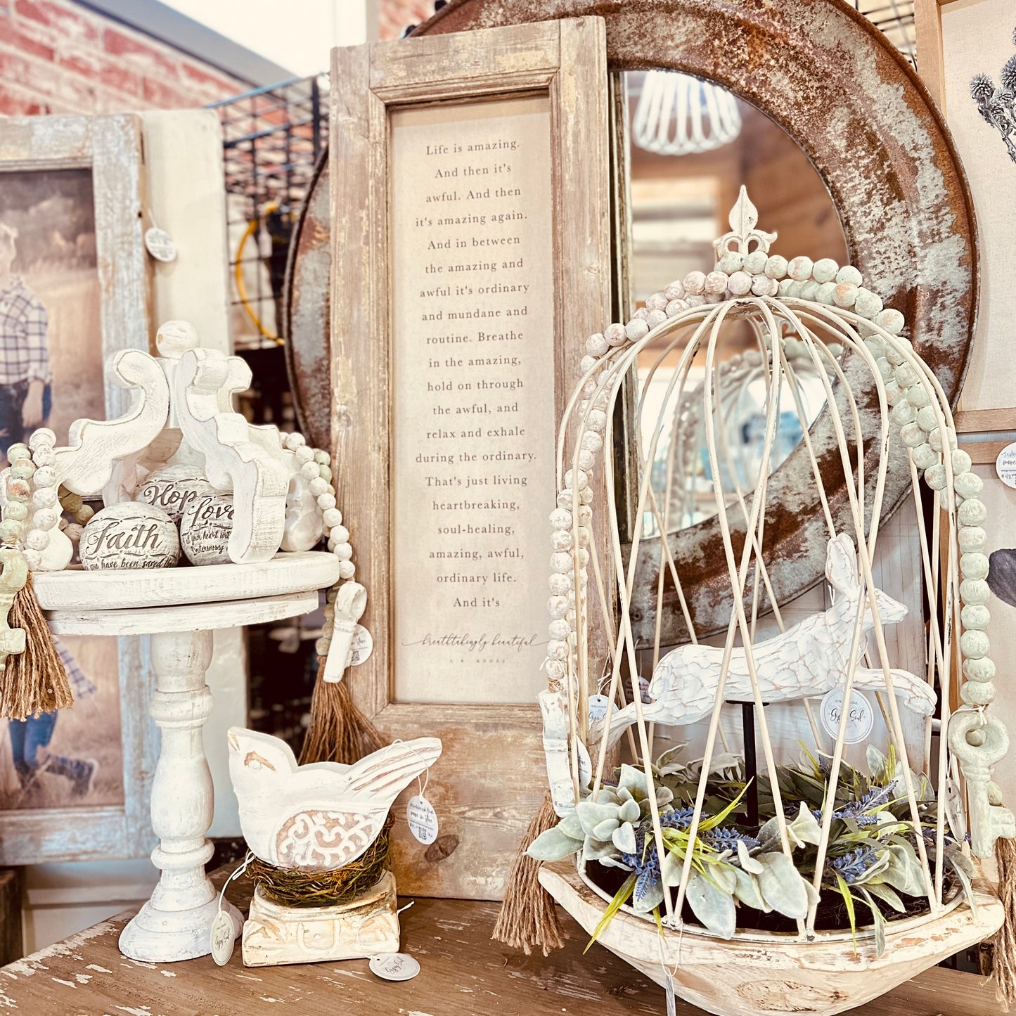 Leaping French Country Hare-Easter Home Decor-tbgypsysoul