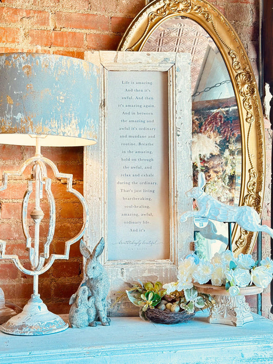 Antique Salvaged Door Base Sign-Wall Art-tbgypsysoul