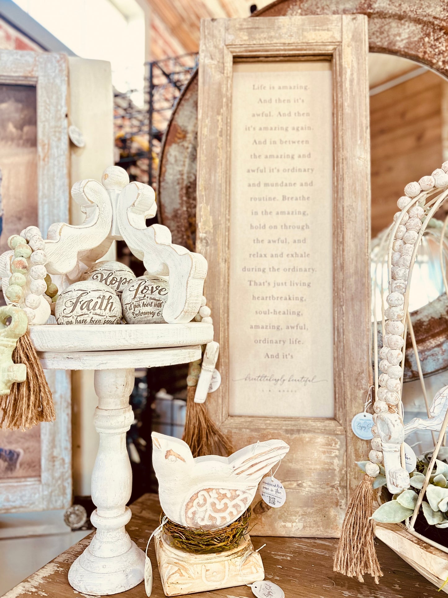 Antique Salvaged Door Base Sign-Wall Art-tbgypsysoul