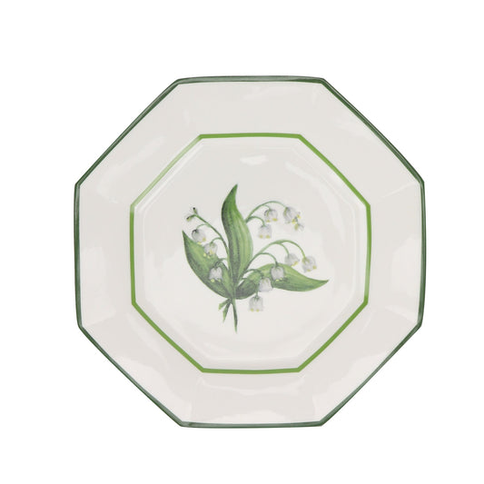 LILY OF THE VALLEY GREEN AND WHITE SALAD PLATE-Shop-tbgypsysoul