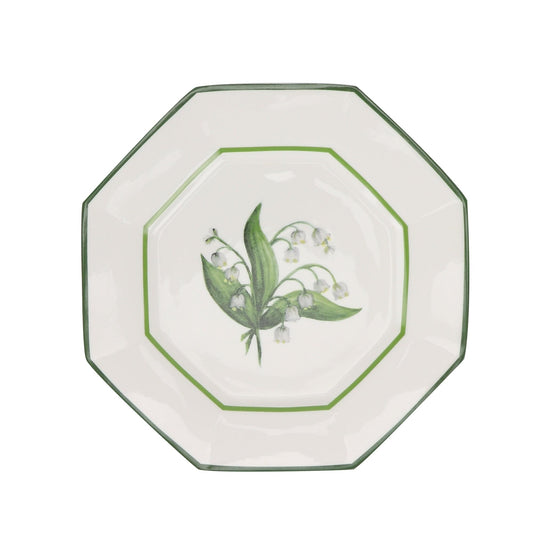 LILY OF THE VALLEY GREEN AND WHITE SALAD PLATE-Shop-tbgypsysoul