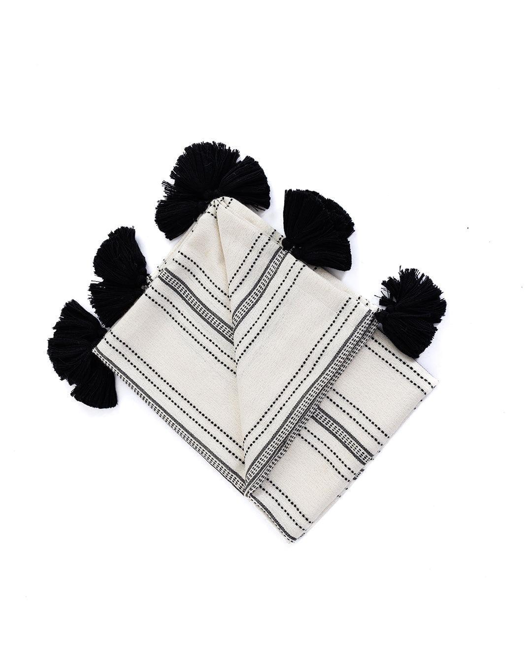 Miska Collection - Handloomed Alpaca - Ink & Ivory Pinstripe-tbgypsysoul