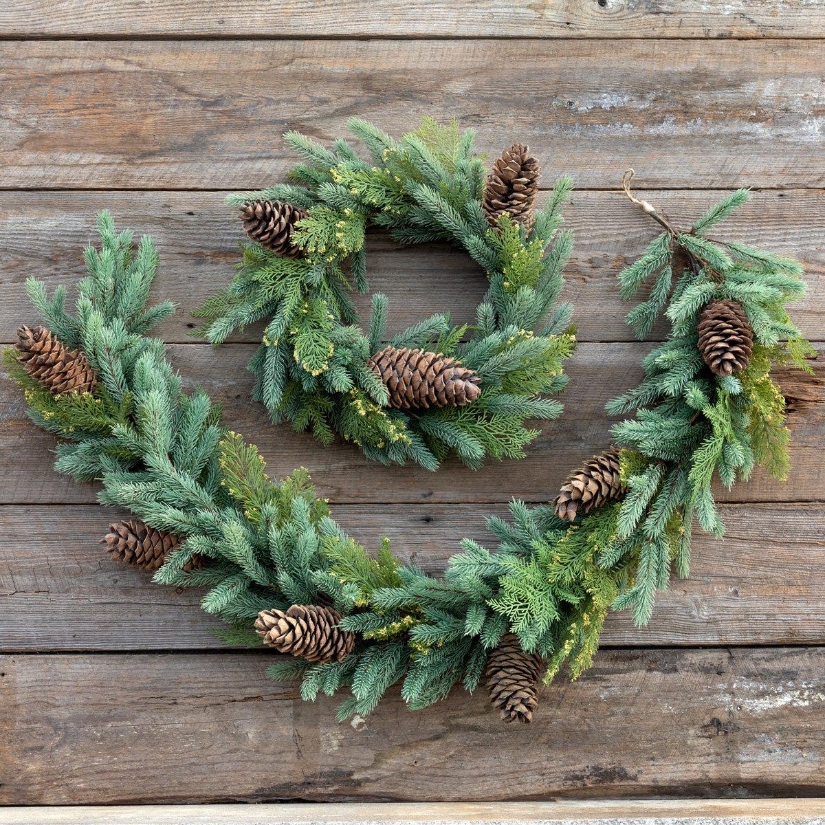 Mixed Evergreen Christmas Garland-Christmas Tree-tbgypsysoul
