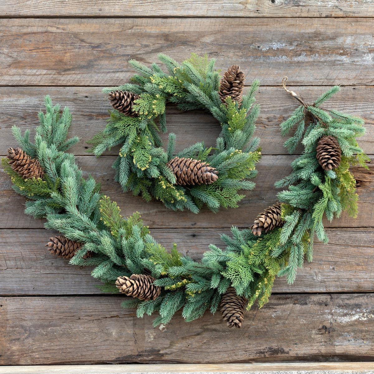 Mixed Evergreen Christmas Garland-Christmas Tree-tbgypsysoul