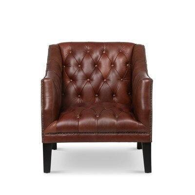 Mohagany Leather Library Chair, Cordovan-Accent Chair-tbgypsysoul