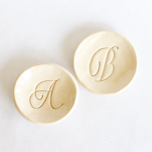 Monogram Ring Dish Without Gold-Ceramic-tbgypsysoul