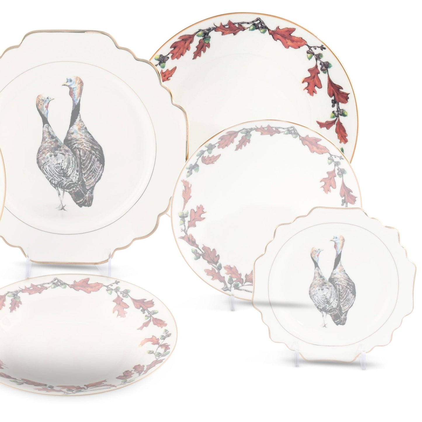 Norwood Acorn Bone China Round Dinner Plate-Harvest-tbgypsysoul