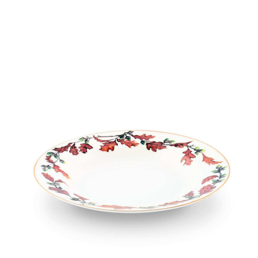 Norwood Acorn Pattern Bone China Soup Plate-Harvest-tbgypsysoul