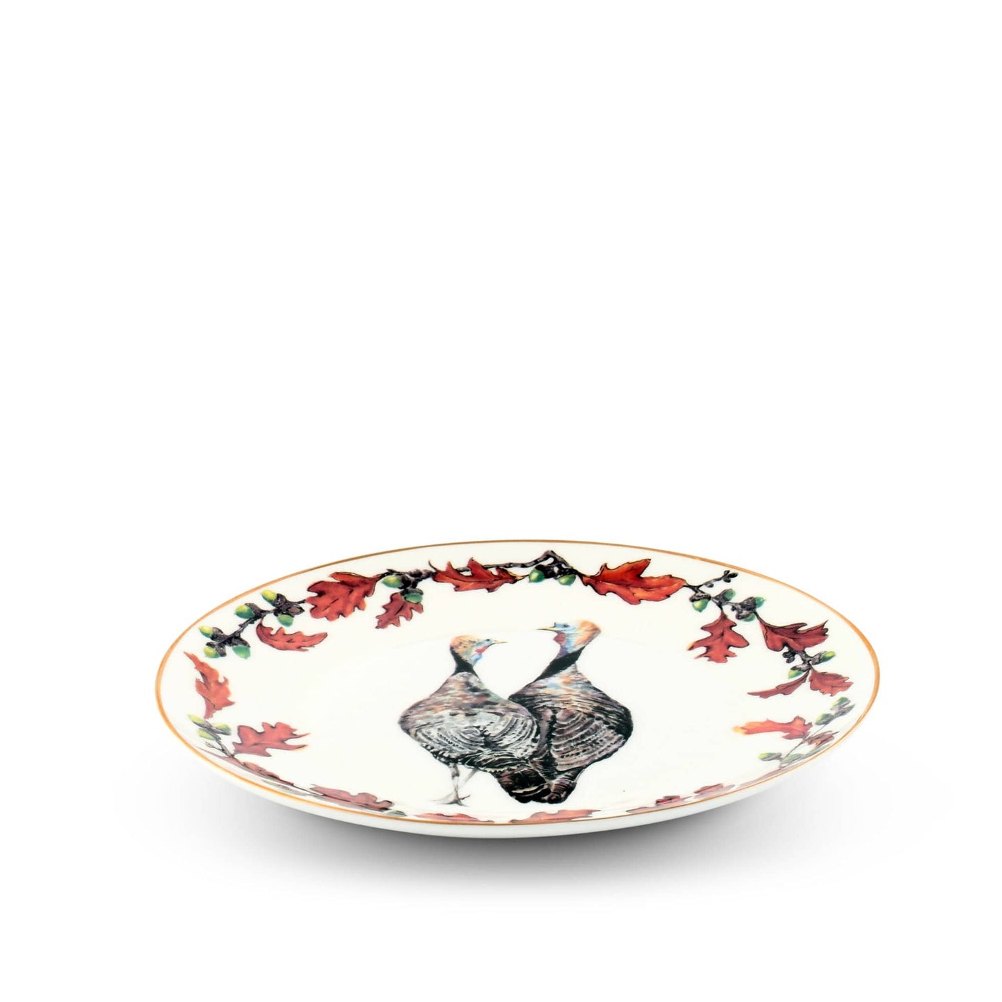 Norwood Narragansett Turkey Bone China Round Salad Plate-Harvest-tbgypsysoul
