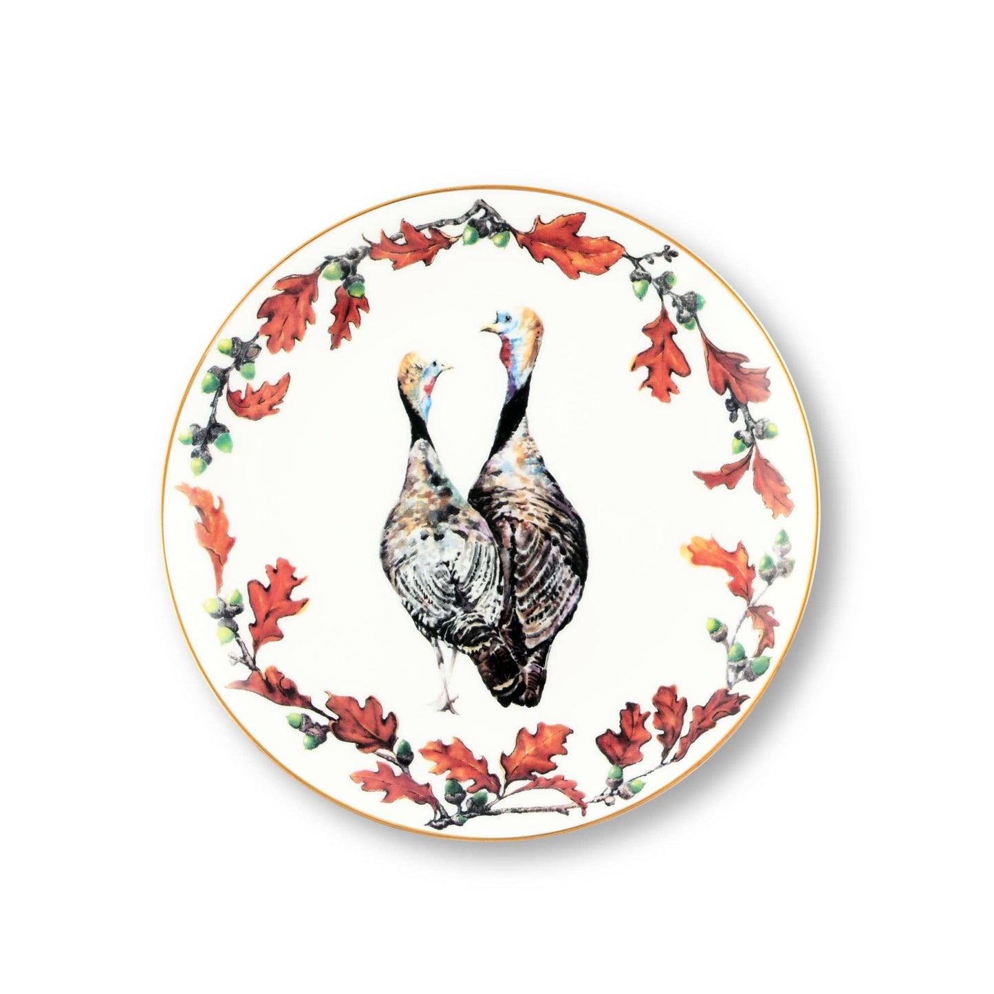 Norwood Narragansett Turkey Bone China Round Salad Plate-Harvest-tbgypsysoul