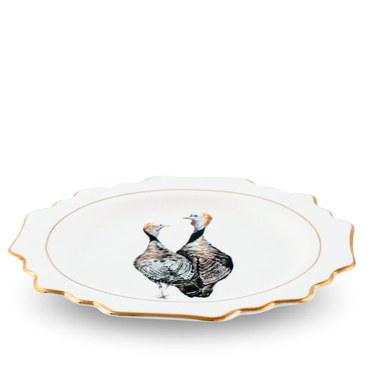 Norwood Narragansett Turkey Bone China Scallop Dinner Plate-Harvest-tbgypsysoul