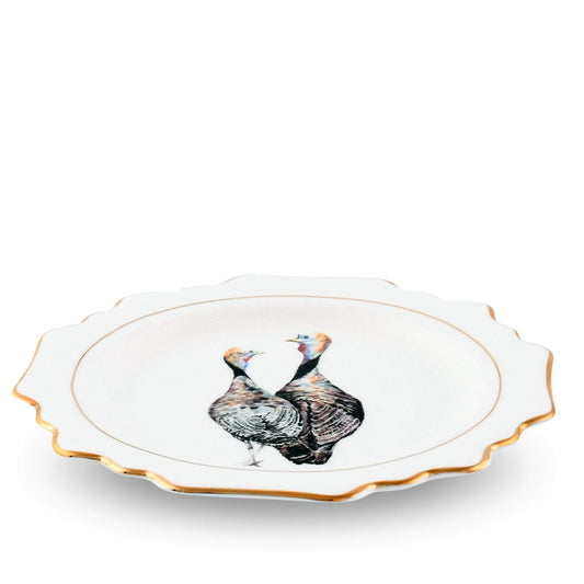 Norwood Narragansett Turkey Bone China Scallop Dinner Plate-Harvest-tbgypsysoul