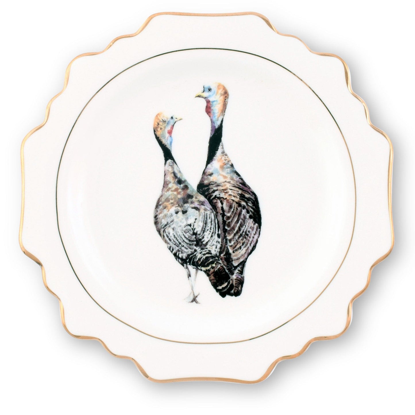 Norwood Narragansett Turkey Bone China Scallop Dinner Plate-Harvest-tbgypsysoul