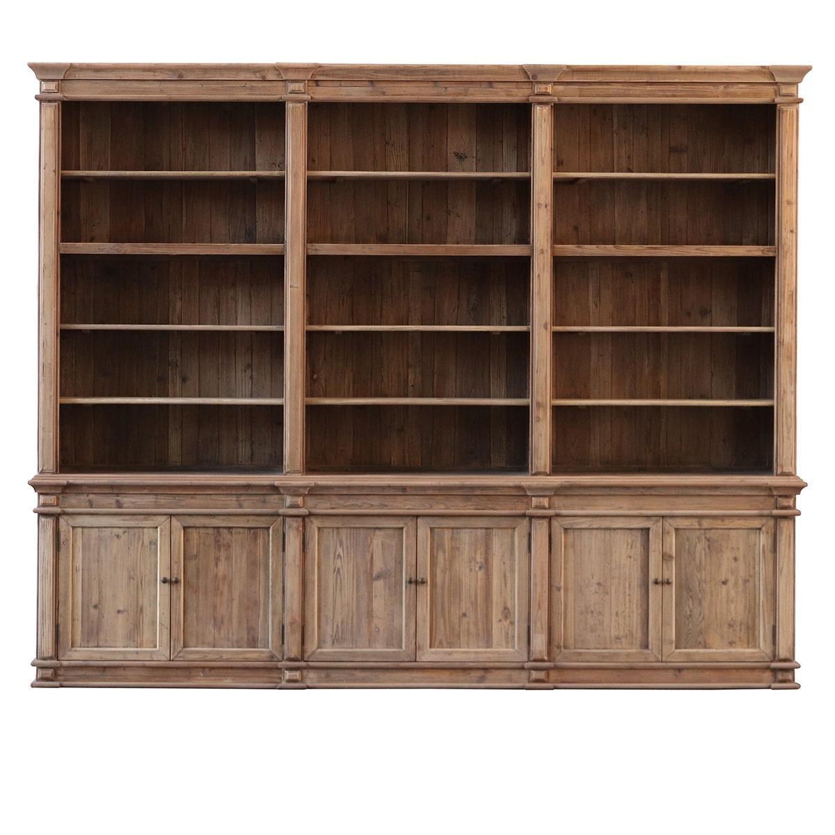 Old Pine Three Section Library-Cabinet-tbgypsysoul