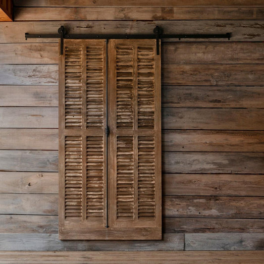 Old Shutters Sliding Barn Door-Barn Door-tbgypsysoul