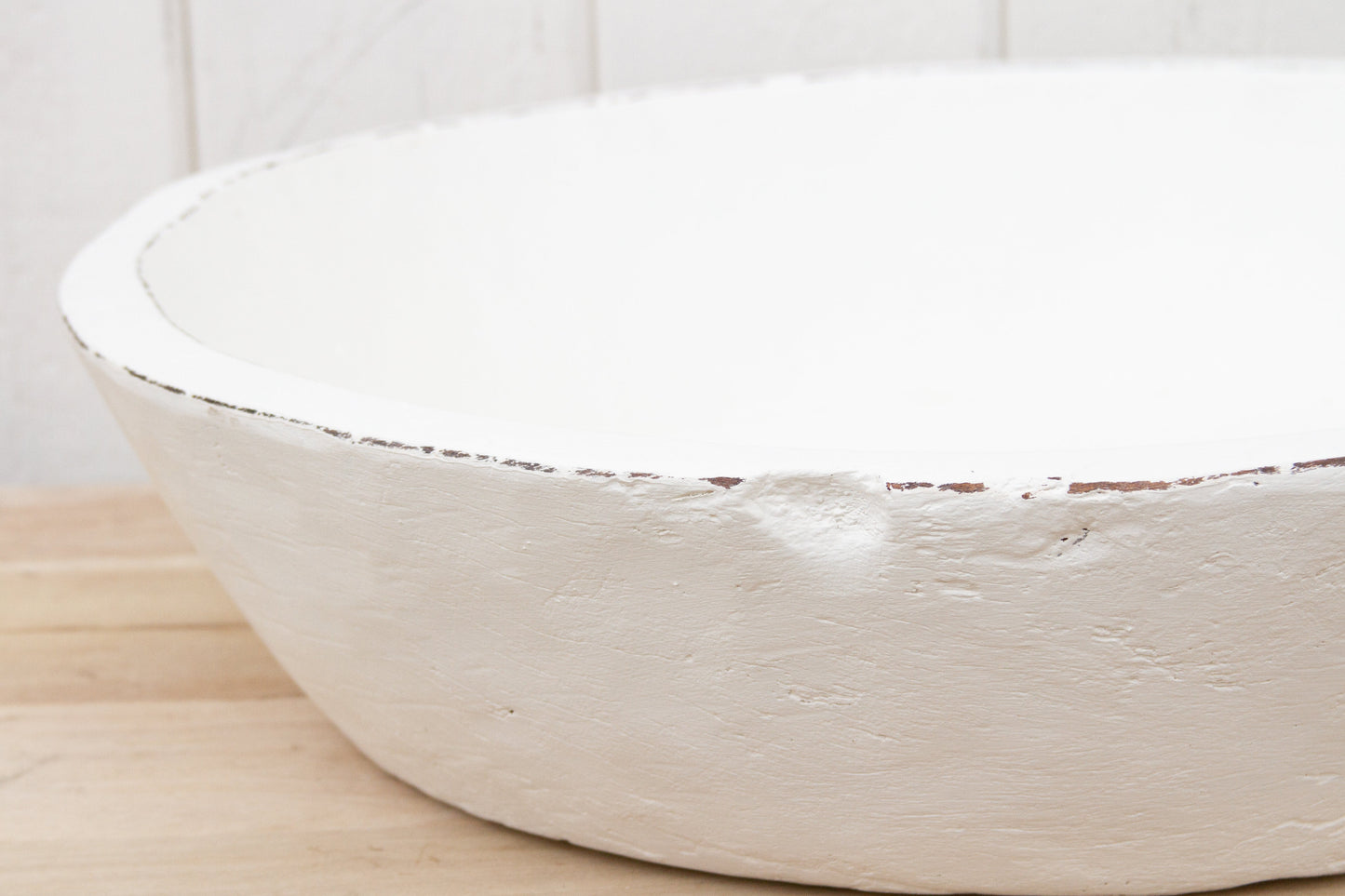 Oversized French White Dough Bowl-tbgypsysoul