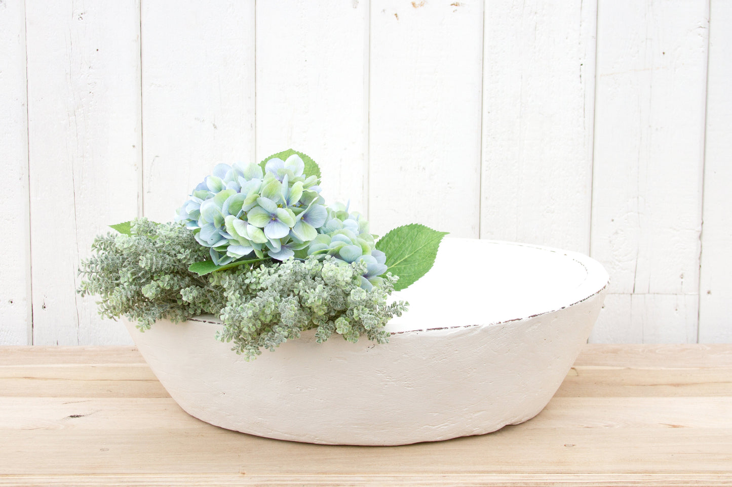 Oversized French White Dough Bowl-tbgypsysoul