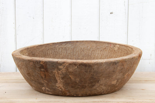 Oversized Oxidized Wood Antique Bowl-tbgypsysoul