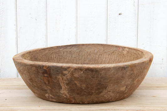 Oversized Oxidized Wood Antique Bowl-tbgypsysoul