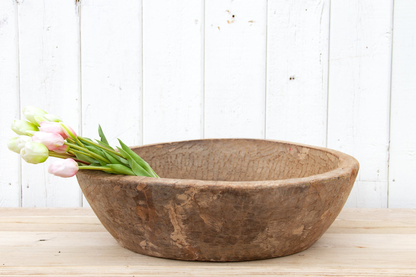 Oversized Oxidized Wood Antique Bowl-tbgypsysoul