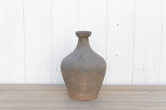 Oxidized Gray Terracotta Amphora Vase-tbgypsysoul