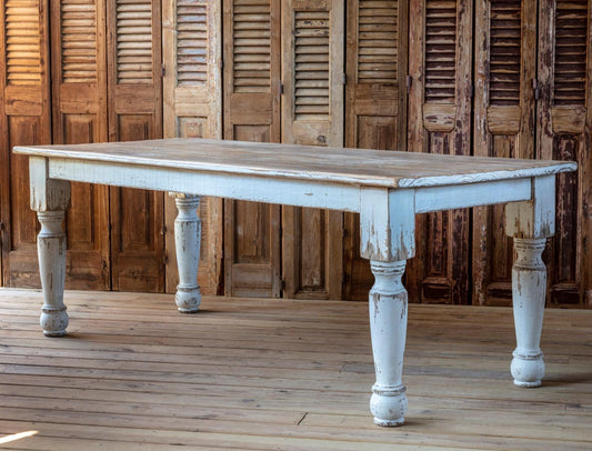 Painted Harvest Table-Dining Table-tbgypsysoul