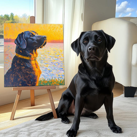 Palette Tails - Custom Pet Monet Texture Portrait-Custom Art-tbgypsysoul