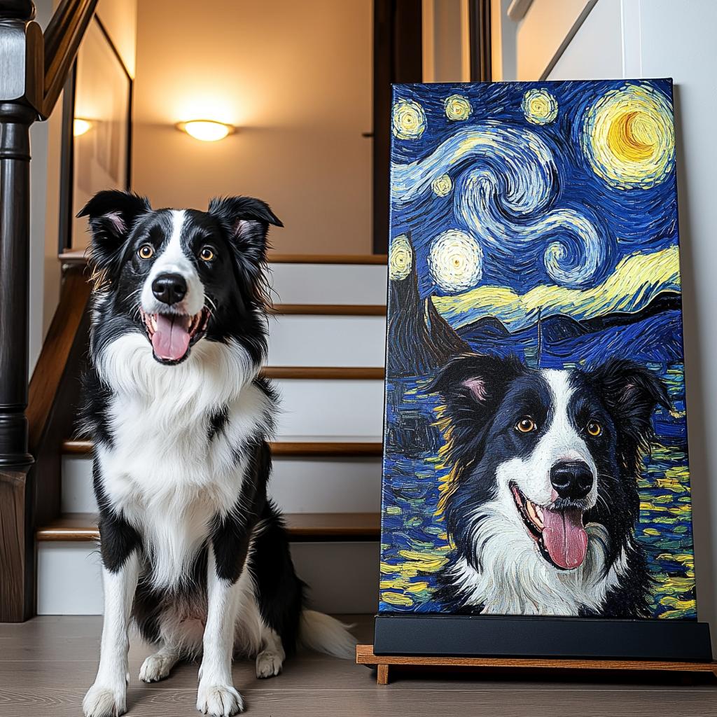 Palette Tails - Custom Pet VG-Starry Night Texture Portrait-Custom Art-tbgypsysoul