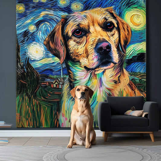 Palette Tails - Custom Pet VG-Starry Night Texture Portrait-Custom Art-tbgypsysoul