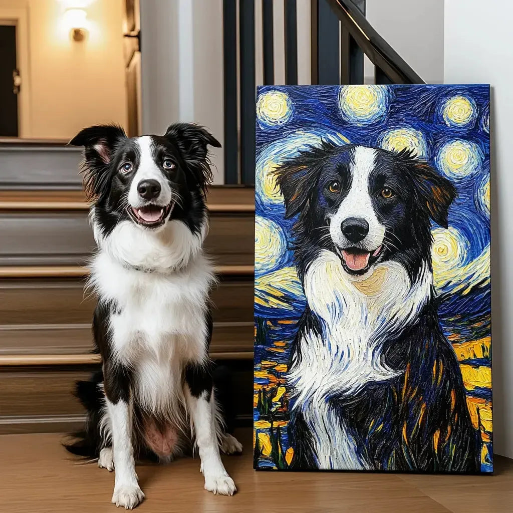 Palette Tails - Custom Pet VG-Starry Night Texture Portrait-Custom Art-tbgypsysoul