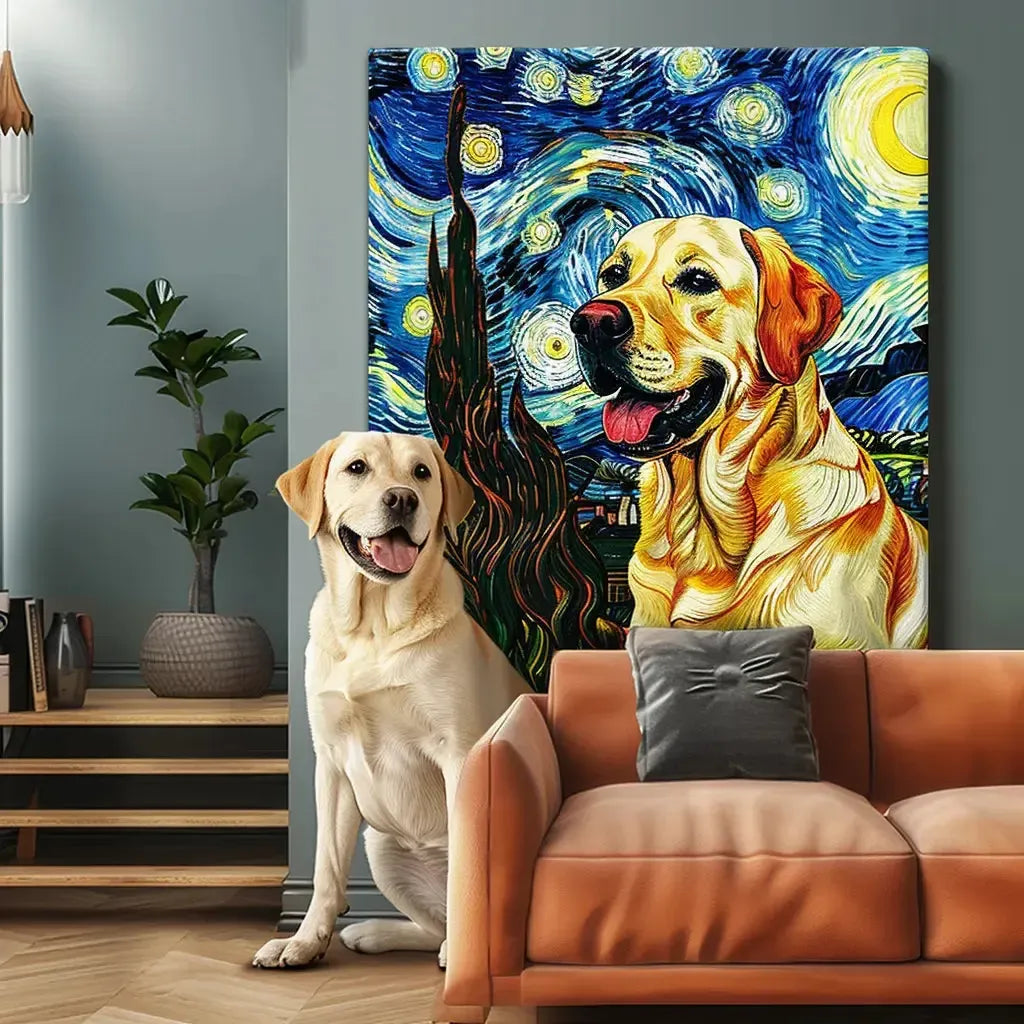 Palette Tails - Custom Pet VG-Starry Night Texture Portrait-Custom Art-tbgypsysoul