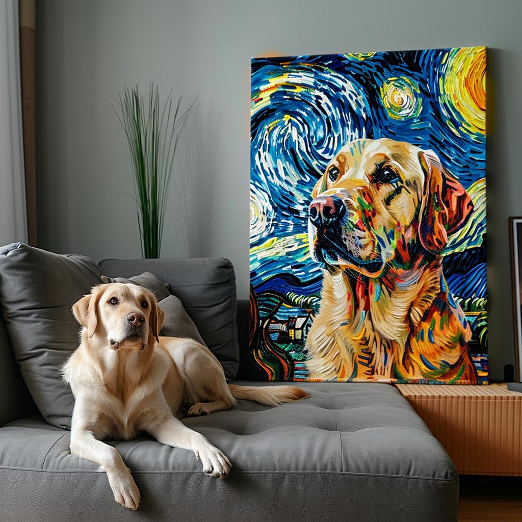 Palette Tails - Custom Pet VG-Starry Night Texture Portrait-Custom Art-tbgypsysoul