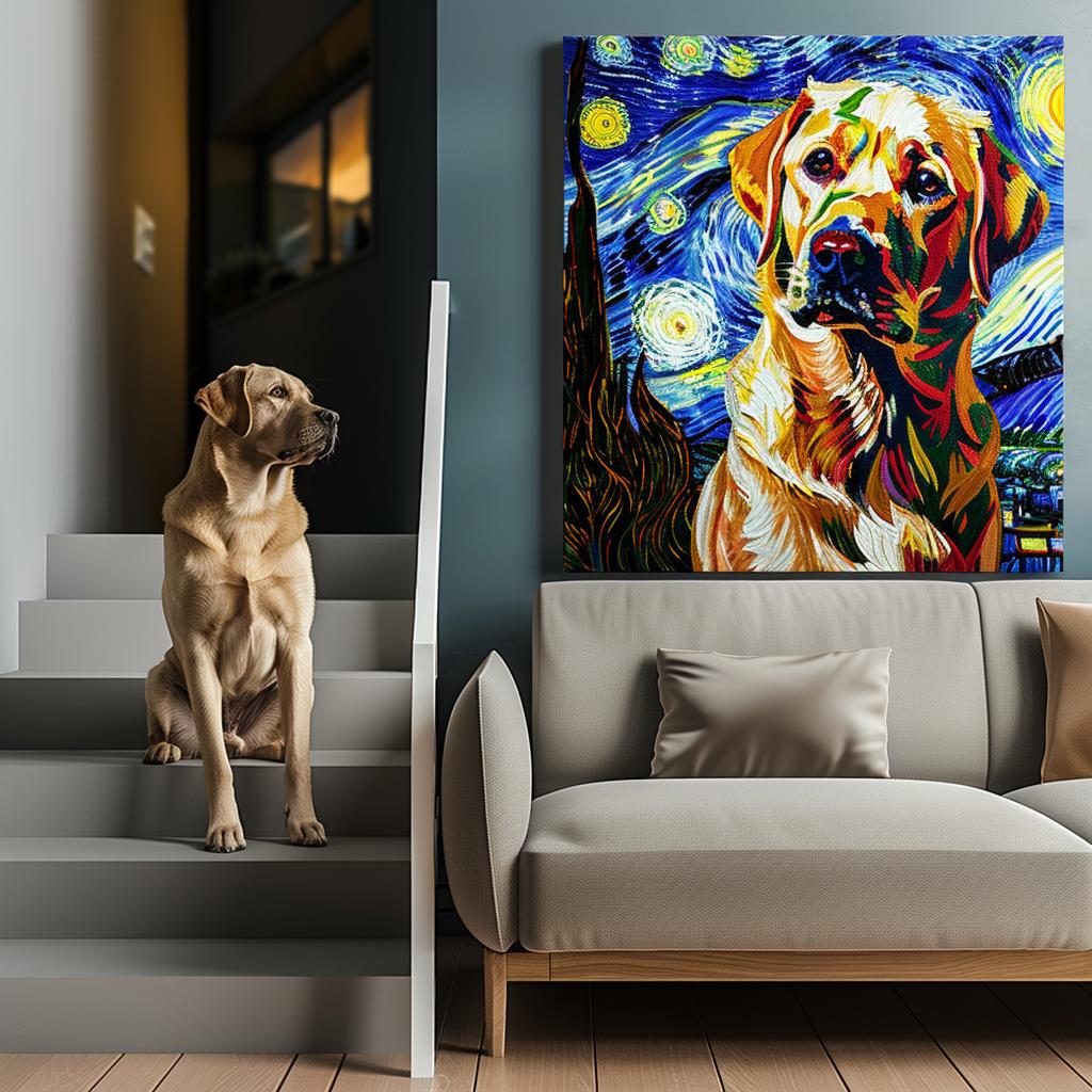 Palette Tails - Custom Pet VG-Starry Night Texture Portrait-Custom Art-tbgypsysoul