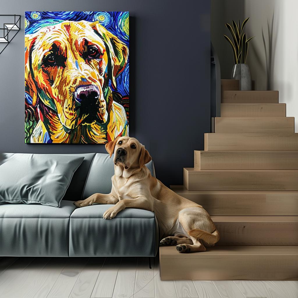 Palette Tails - Custom Pet VG-Starry Night Texture Portrait-Custom Art-tbgypsysoul