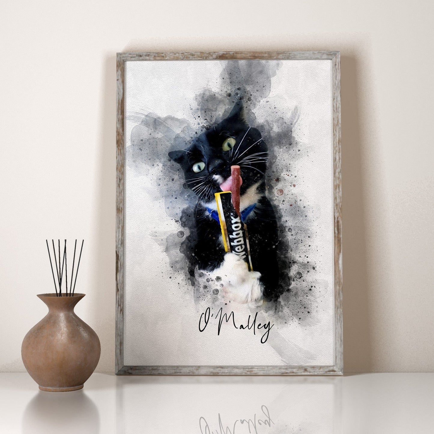 Palette Tails - Custom Watercolor Style Texture Portrait-Custom Art-tbgypsysoul