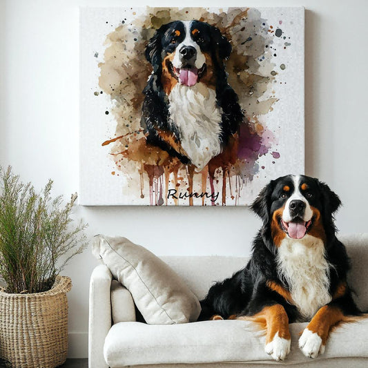 Palette Tails - Custom Watercolor Style Texture Portrait-Custom Art-tbgypsysoul